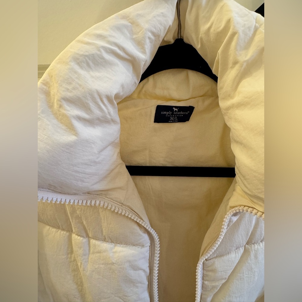 Cream Puffer Jacket Simply Southern